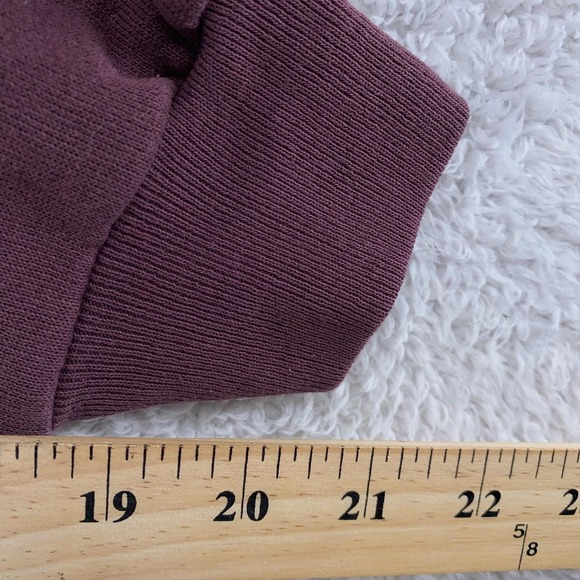 Vintage 90s Tultex Crewneck Sweatshirt Mens Large Burgundy Blank Pullover - Picture 6 of 7